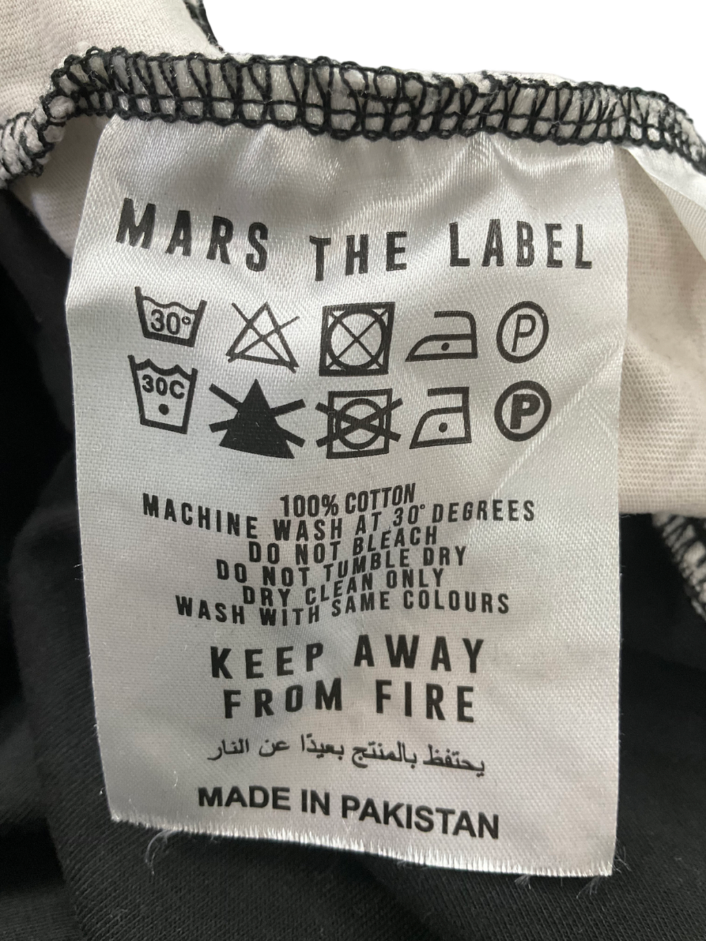 Mars the Label Black Life On Mars Contrast Oversize Long Sleeve Top UK S