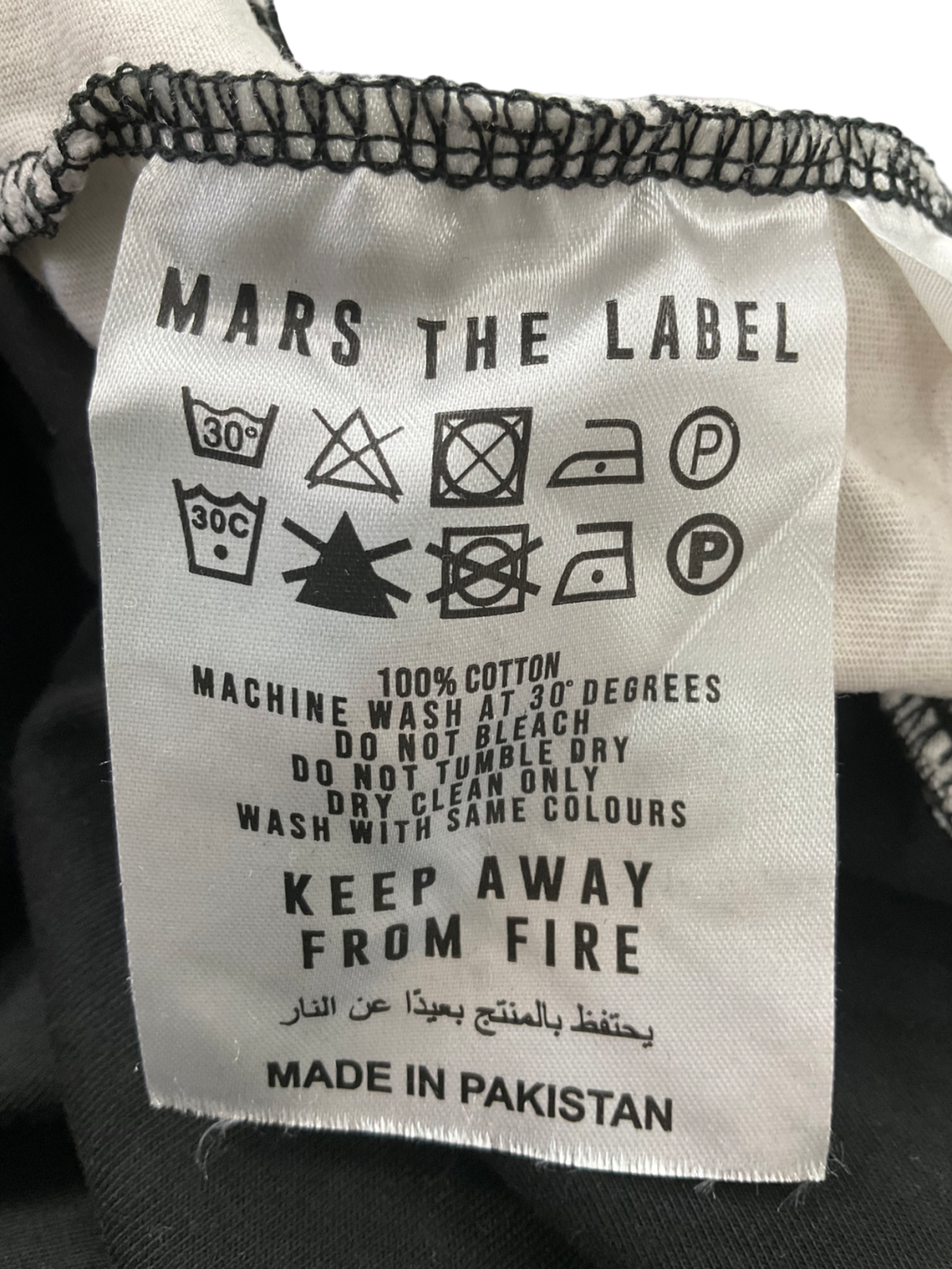 Mars the Label Black Life On Mars Contrast Oversize Long Sleeve Top UK S