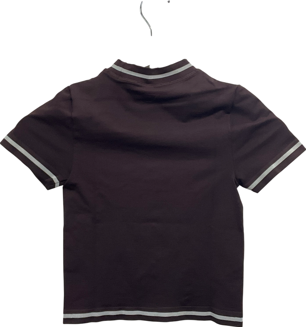 gymshark Brown Contrast Seamless Midi Tee UK XS