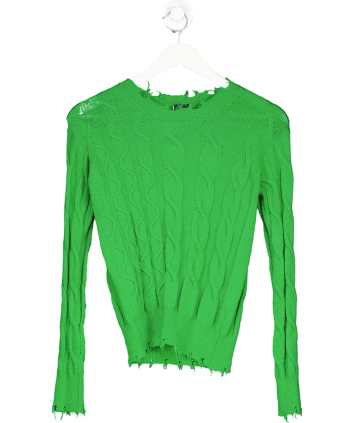 Pinko Green Supersoft Cableknit Jumper UK XS