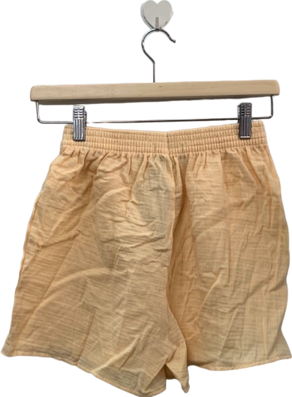 PrettyLittleThing Cream Cheesecloth Flaky Shorts UK 6