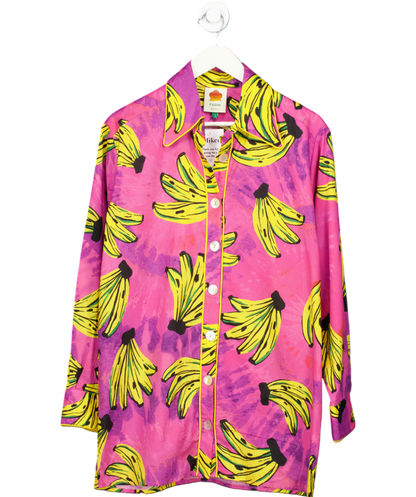 Farm Rio Pink Cotton Banana Print Shirt UK M