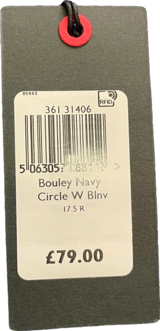 Ted Baker Bouley Navy Circle Pattern Slim Fit Shirt Neck 17.5"