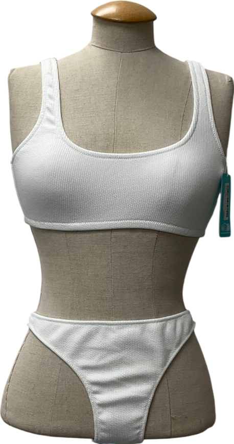 Melissa Odabash White Square Bikini Too And Bikini Bottoms UK 10