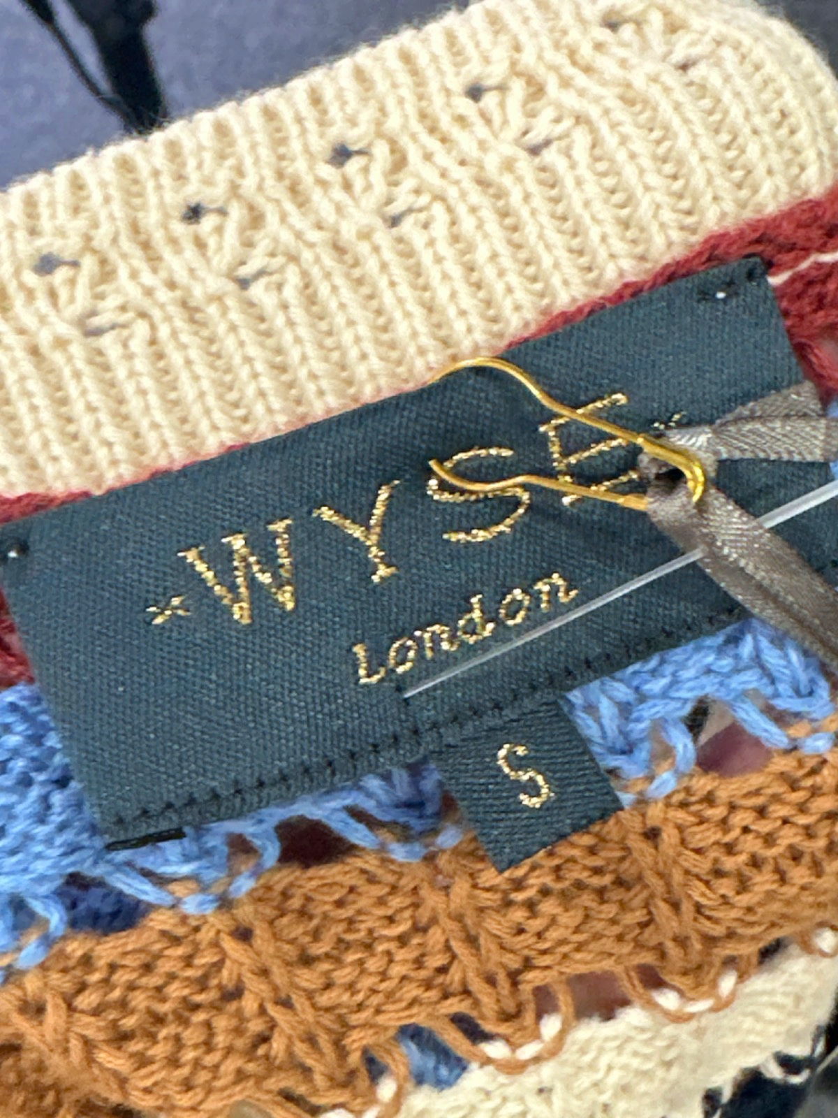 WYSE LONDON Multi Asa Textured Stripe Tank UK S