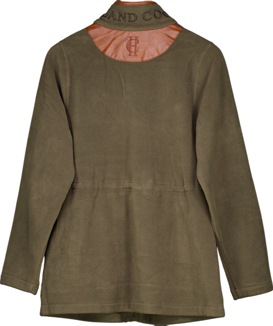 Holland Cooper Green Country Longline Fleece Khaki UK M