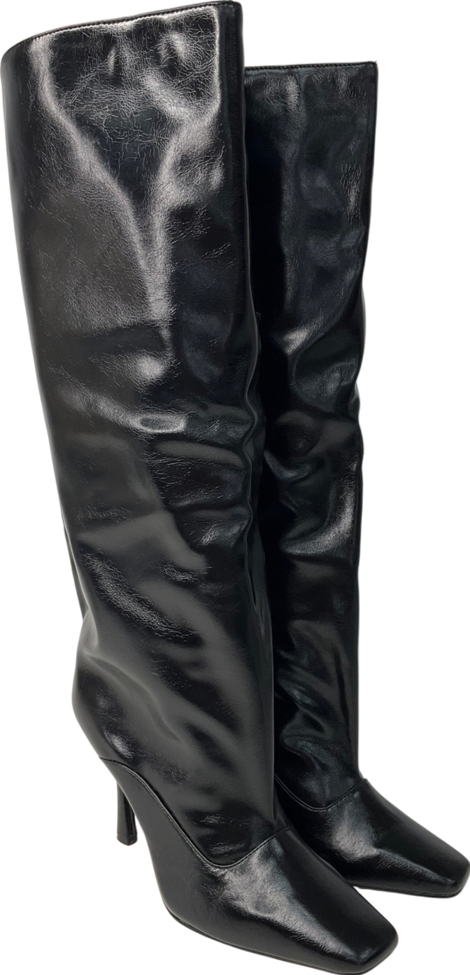 River Island Black Heeled Boots UK 6 EU 39 👠