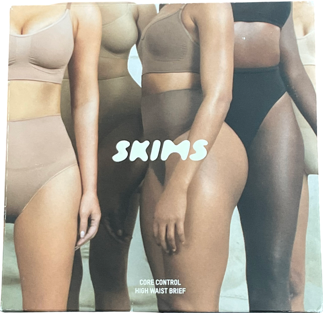 SKIMS Black Core Control High Waist Brief In Onyx UK XXS