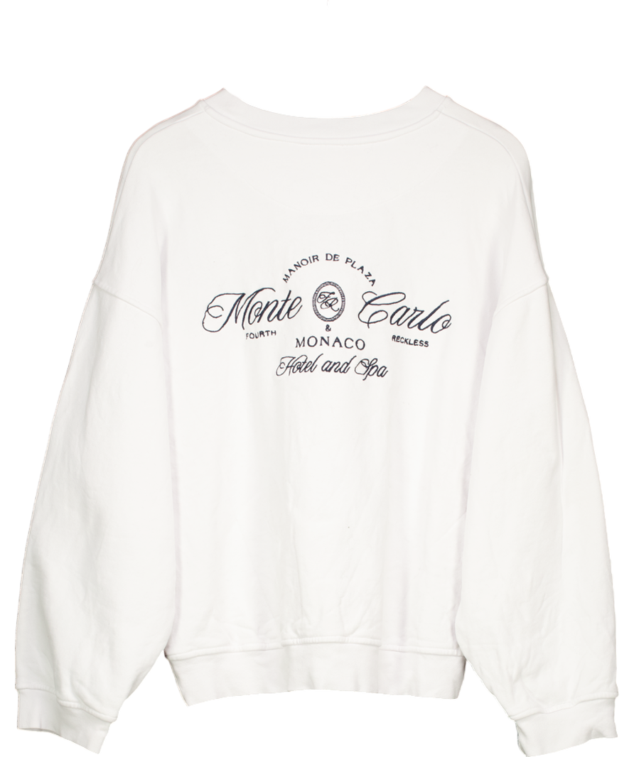 4th & Reckless White Monte Carlo Sweatshirt UK S