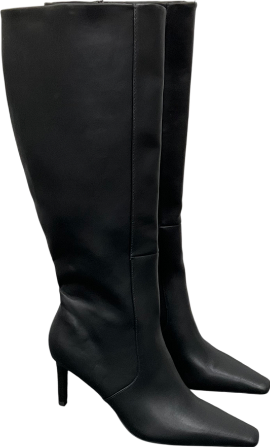 ASOS Black Canberra Heeled 90s Knee High Boots UK 7 EU 40 👠