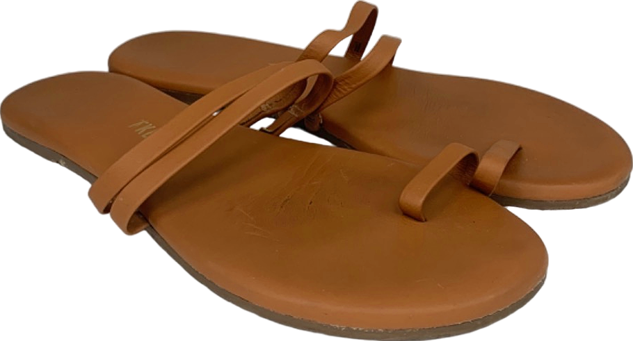 TKEES Brown Leather Sandals UK 5.5