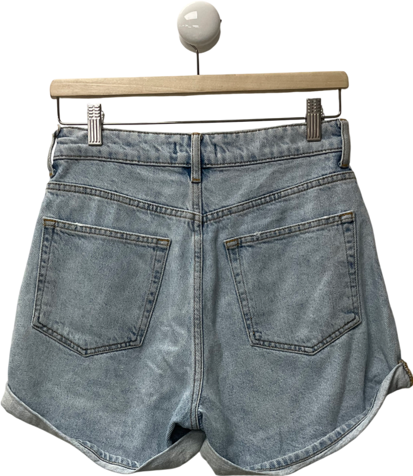 ASOS Denim Mom Short In Medium Blue W36