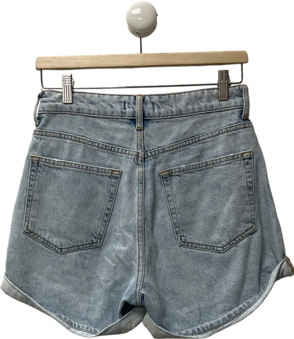 ASOS Denim Mom Short In Medium Blue W36