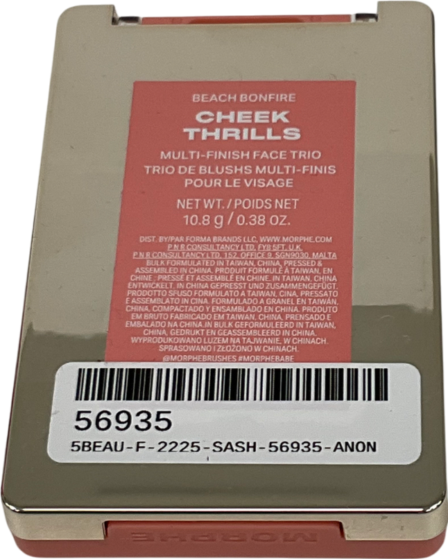 Morphe Cheek Thrills Multi Finish Face Trio Palette Beach Bonfire 10.8g
