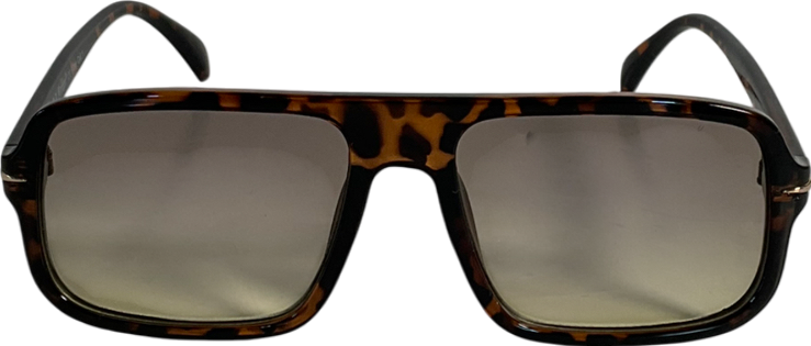 a.j.morgan Brown Square Aviator Sunglasses In Tortoisehell One Size