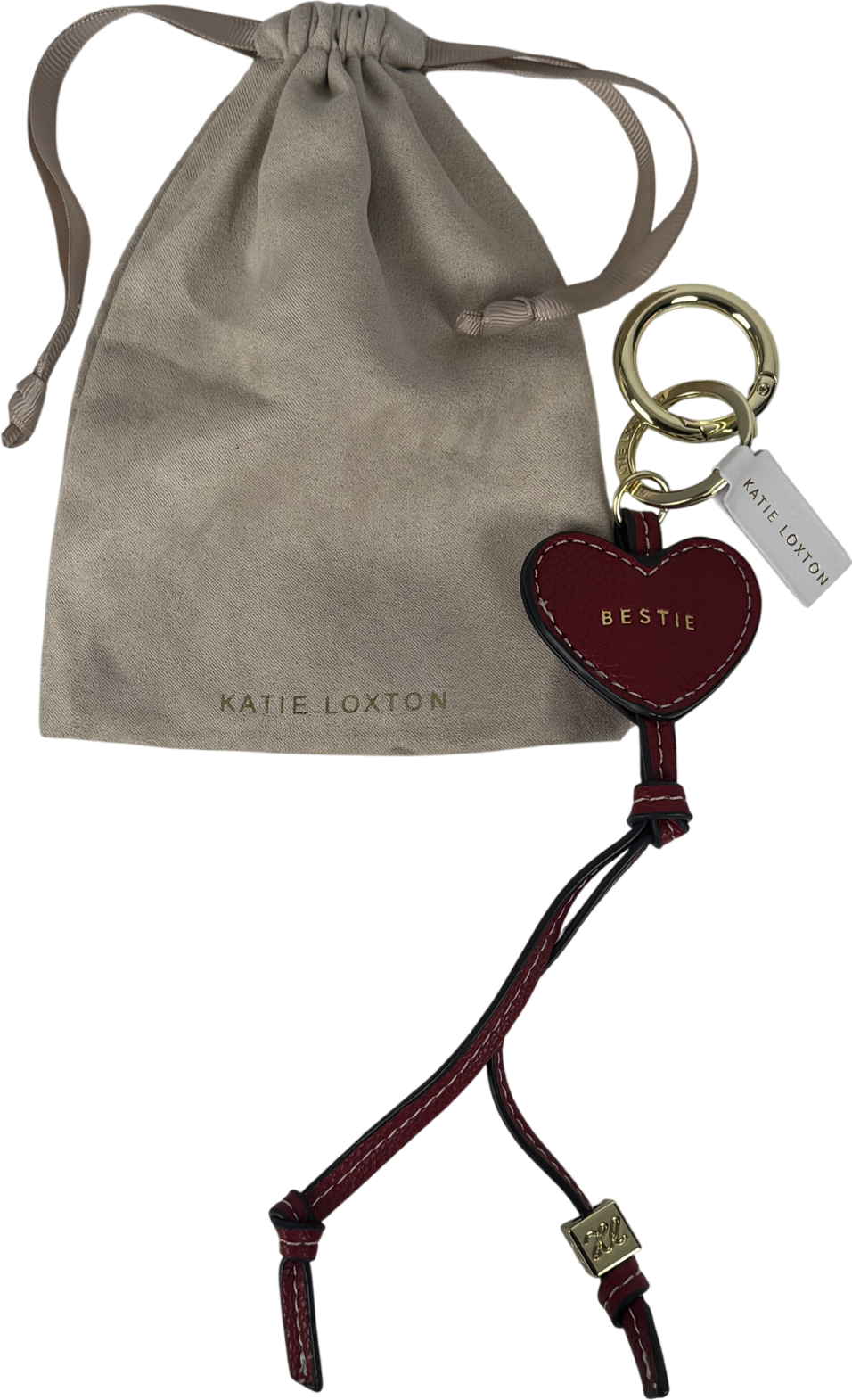 Katie Loxton Red Heart Bag Charm Keyring One Size