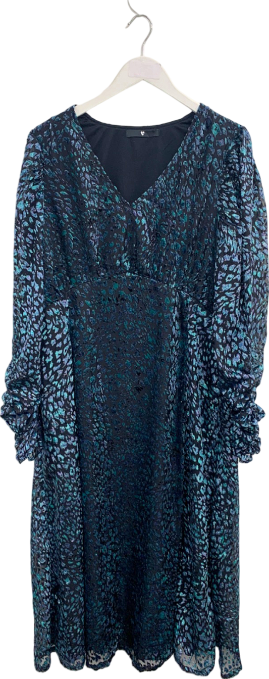 V by Very Teal Animal Print Dress UK 20