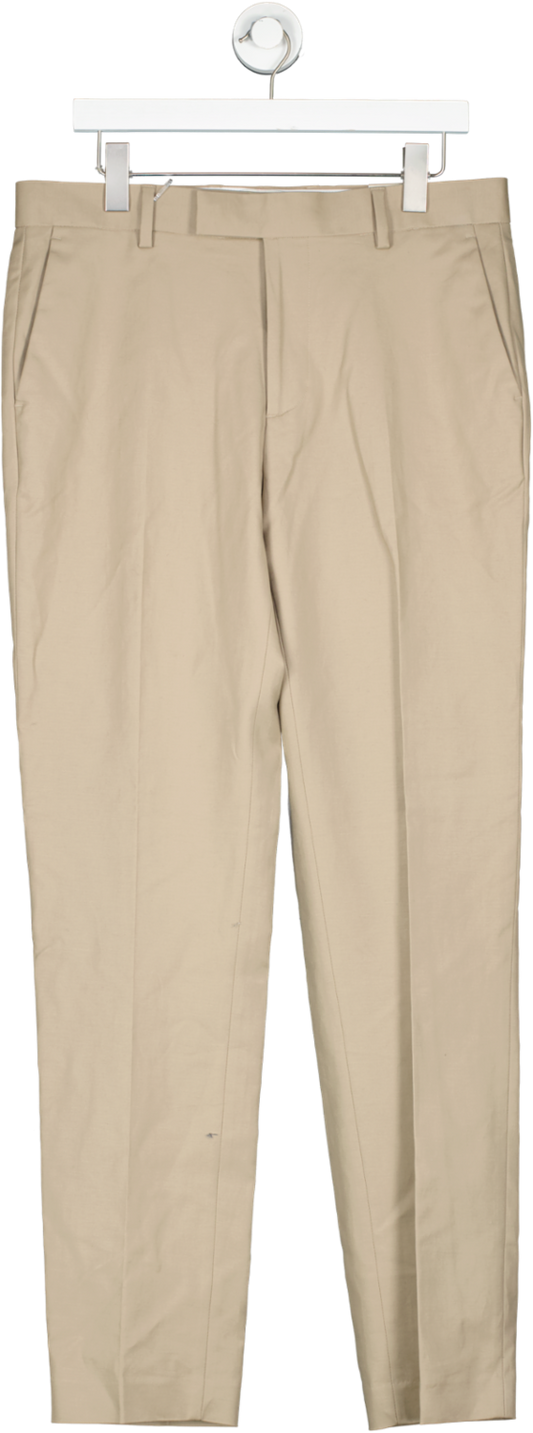 River Island Beige Slim Fit Smart Chino Trousers W34