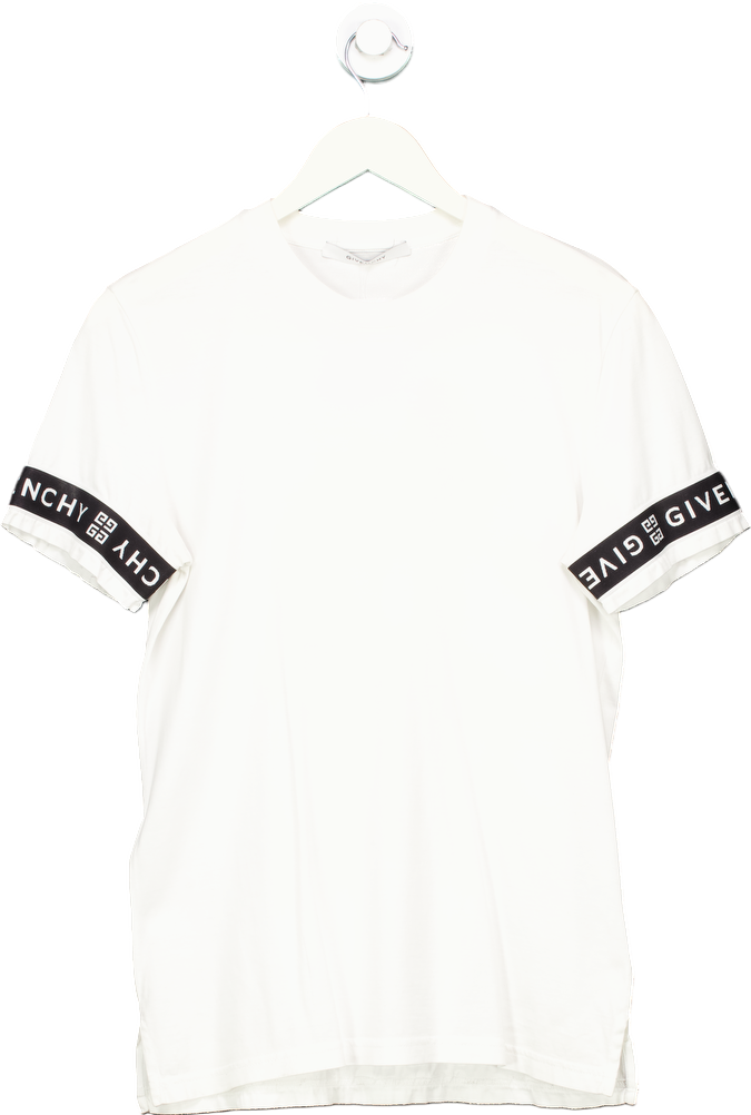 Givenchy White Logo Band Slim fit T-Shirt UK XS