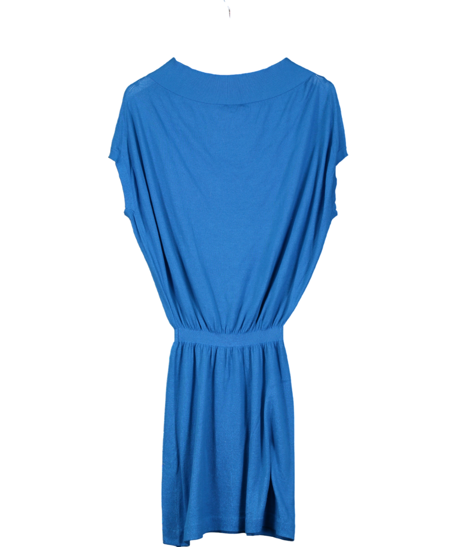 Miu Miu Elastic Waist Vibrant Blue Mini Dress UK M