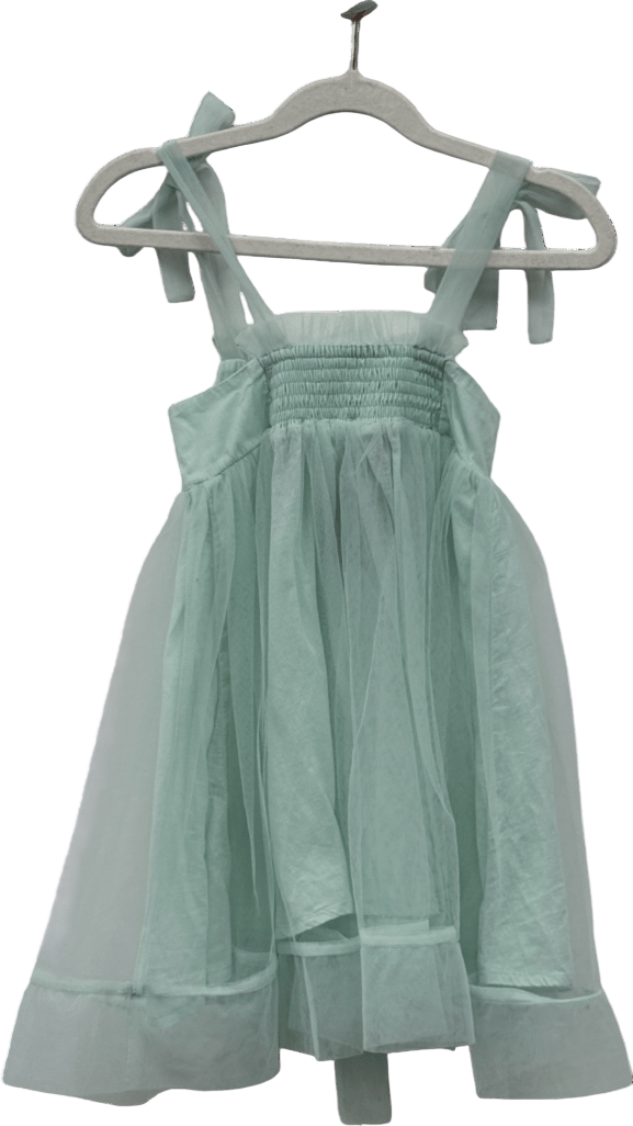 TUTU DU MONDE Dusty Aqua Green Embellished Tulle Dress 6 - 7 Years