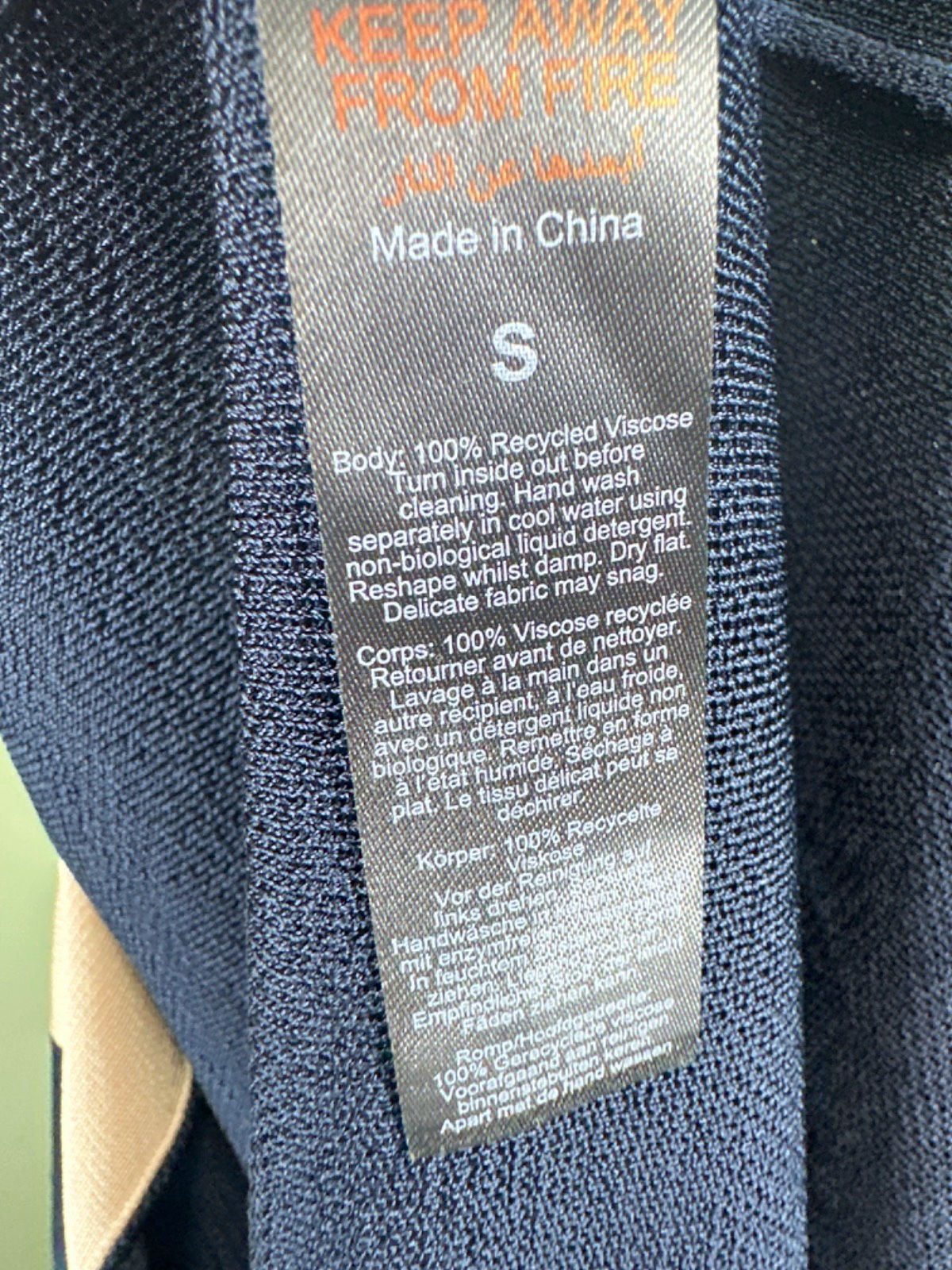 Karen Millen Black and Beige Sleeveless Halter Neck Dress UK S