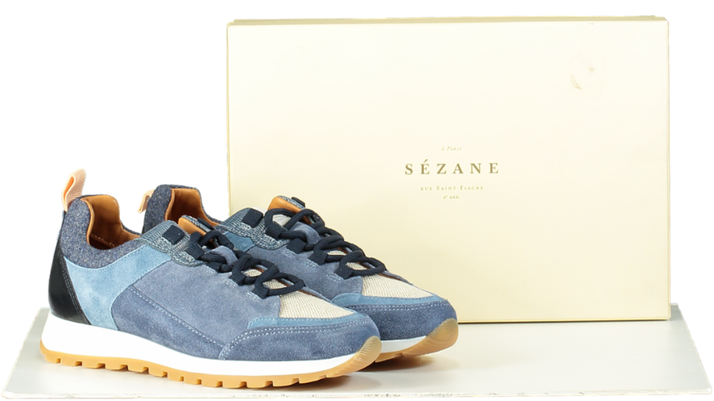SEZANE Blue Alex Trainers UK 4 EU 37