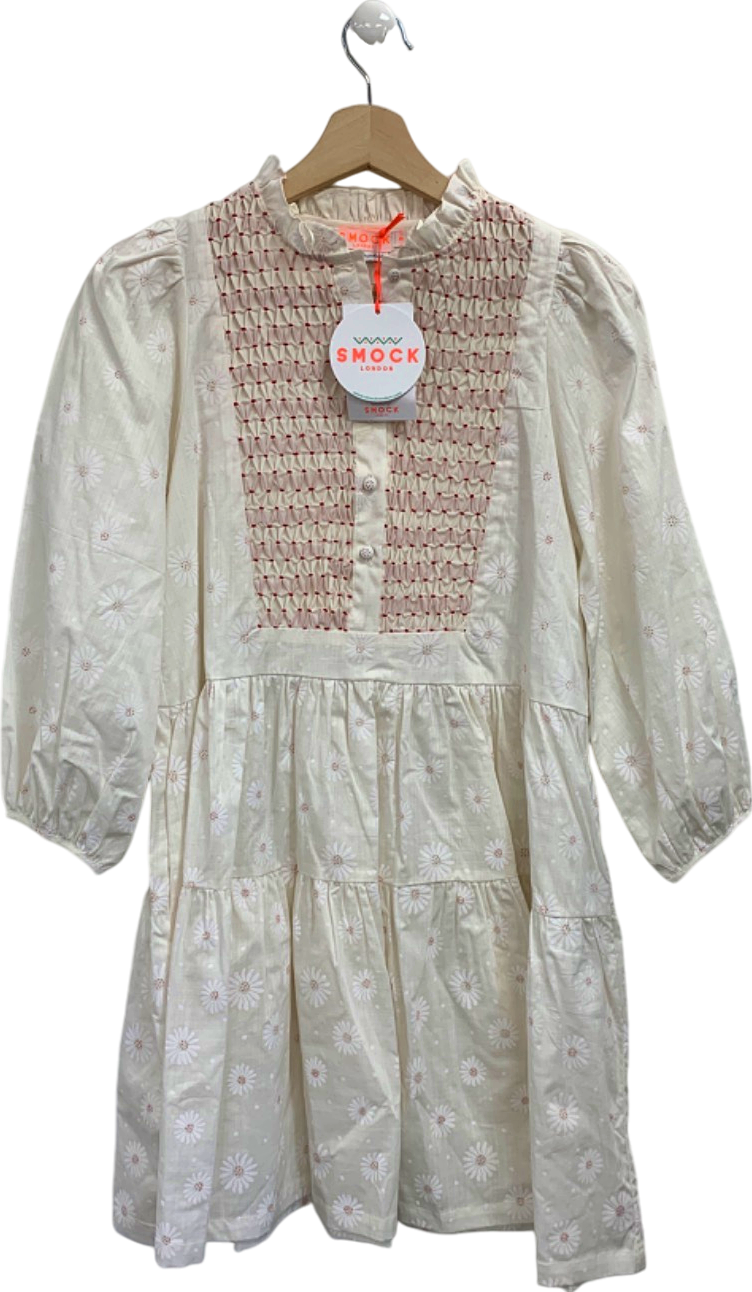 Smock London Cream Daisies Smock Dress UK S