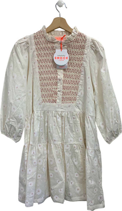 Smock London Cream Daisies Smock Dress UK S