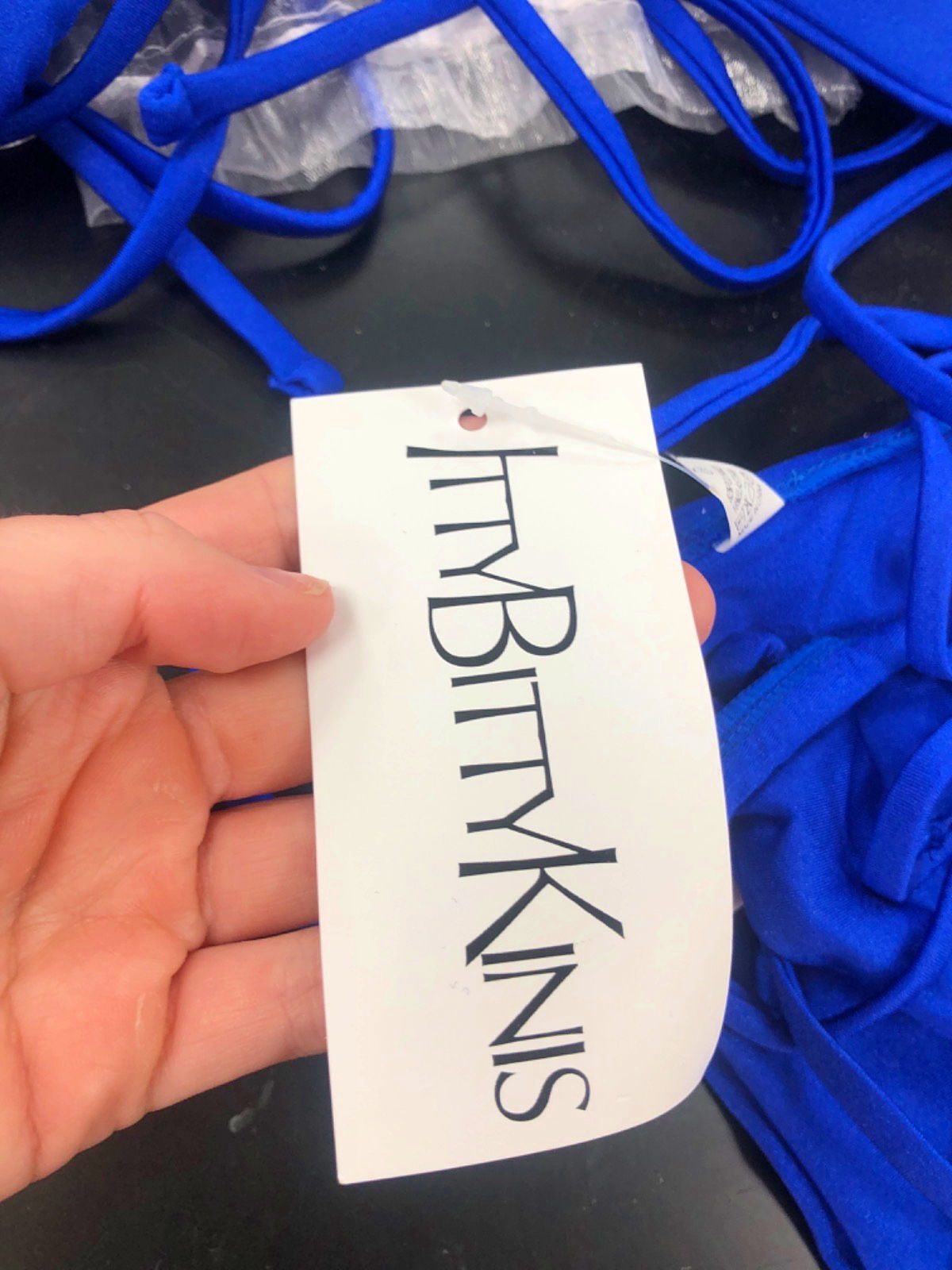 IttyBittyKinins Blue Halter Bikini Set UK L