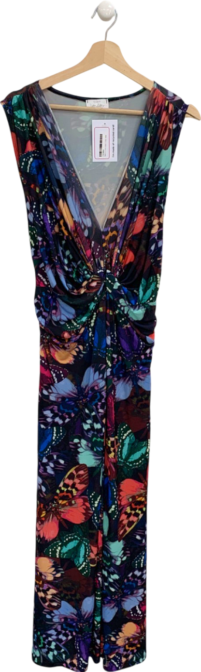 Yours Multicolour Butterfly Print Sleeveless Dress UK 26-28