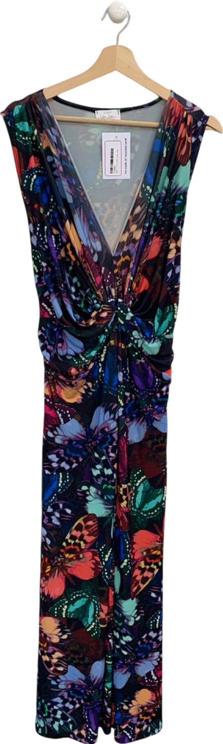 Yours Multicolour Butterfly Print Sleeveless Dress UK 26-28