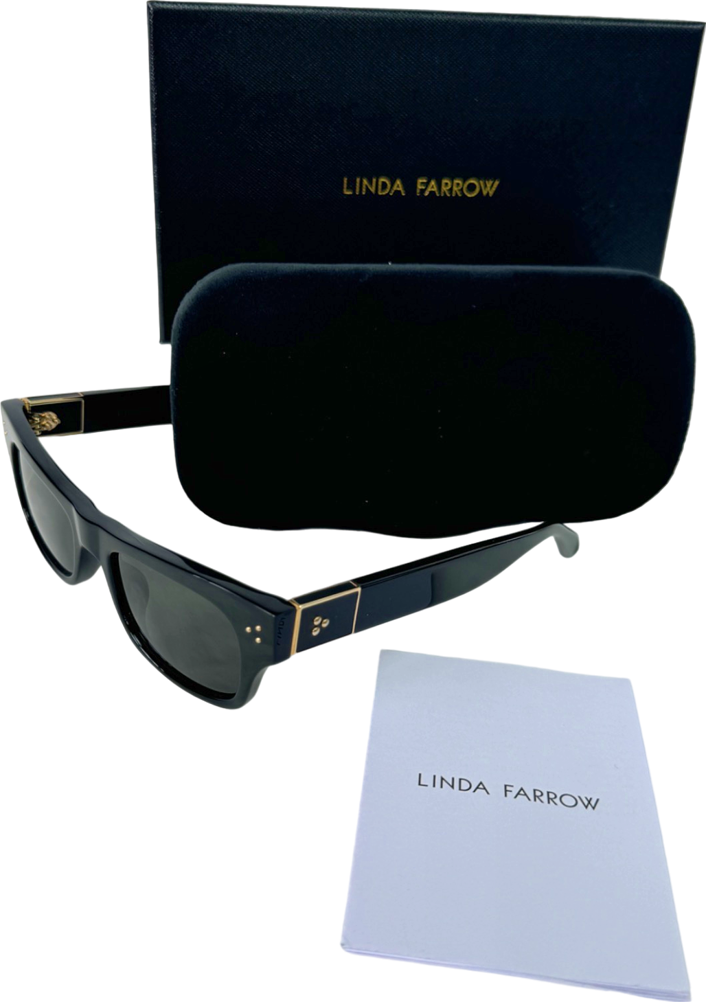 Linda Farrow Black Falck LFL/1448/1 Sunglasses