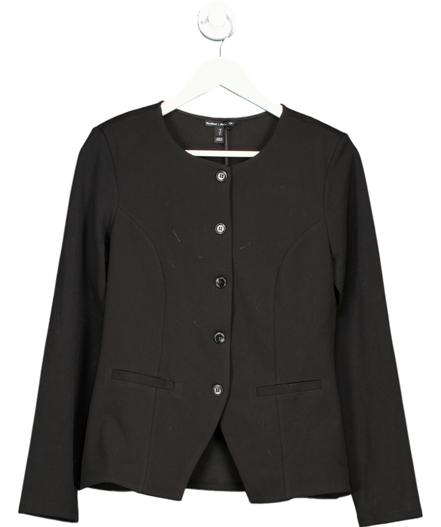 River Island Black Tailored Buttoned Jacket UK 8