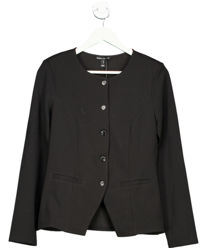 River Island Black Tailored Buttoned Jacket UK 8