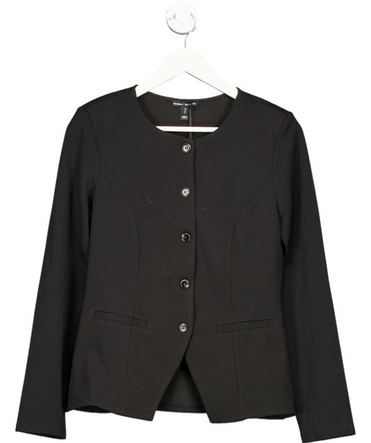 River Island Black Tailored Buttoned Jacket UK 8