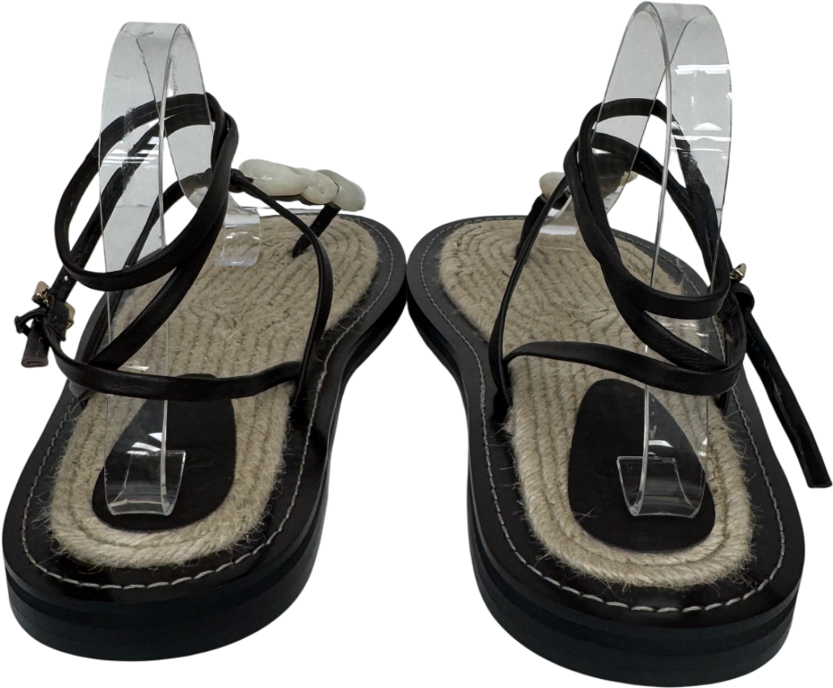 ASOS Beige Jewel Footbed Espadrille Sandals UK 7 EU 40 👠