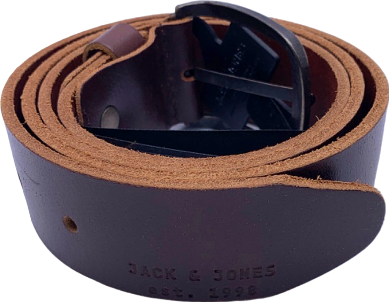 Jack & Jones Black Coffee JacPaul Leather Belt Noos US 40-42