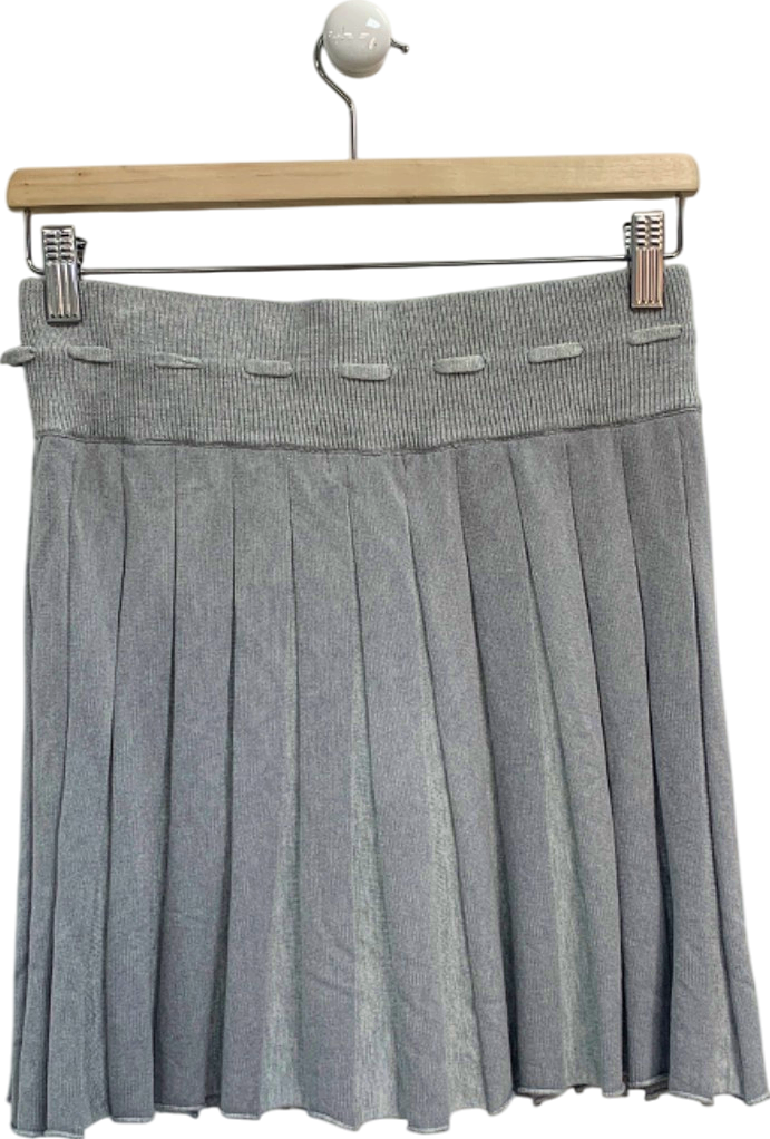 Lounge Grey Pleated Skirt UK M