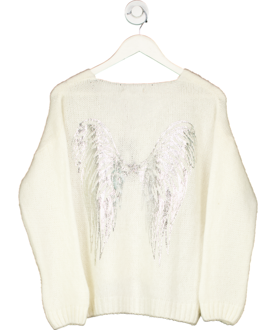 Law & Co Cream Carla Giannini Mohair Blend Angel Wing Knit One Size