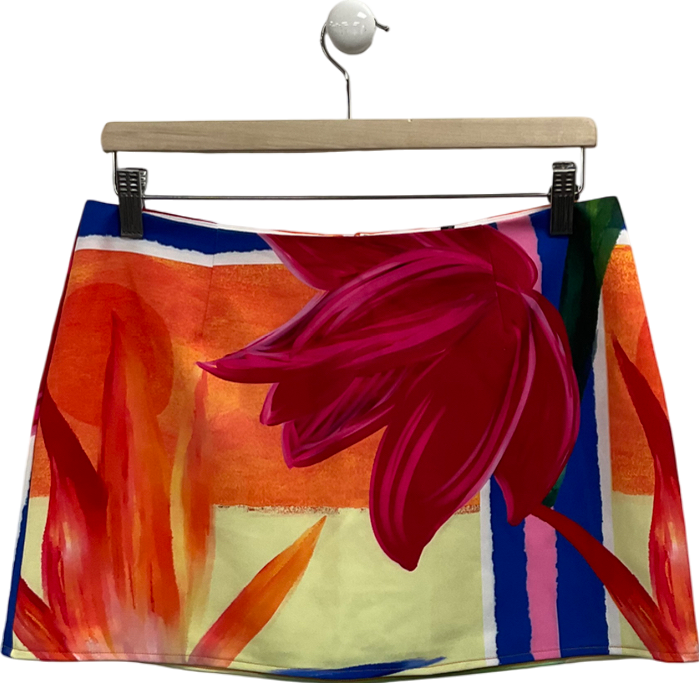 White Fox Multicoloured Love On Top Mini Skirt UK M