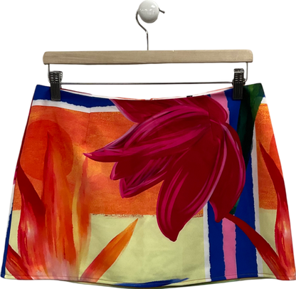 White Fox Multicoloured Love On Top Mini Skirt UK M