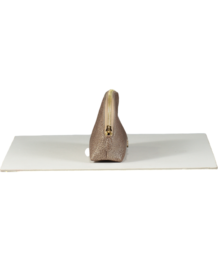 Mulberry Metallic Bronze Leather Cosmetic Bag