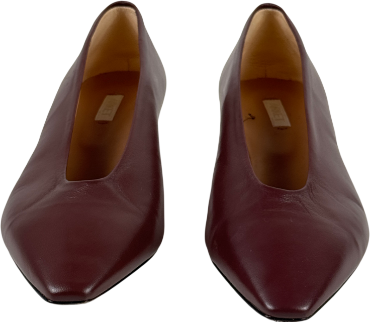 ARKET Burgundy Red Premium Leather Pumps UK 7 EU 40 👠