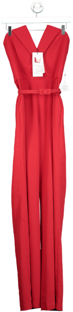 Nadine Merabi Red Jumpsuit UK 8