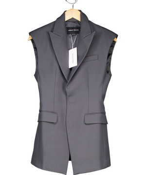 Urban Revivo Grey Tailored Peak Lapel Waistcoat UK XS