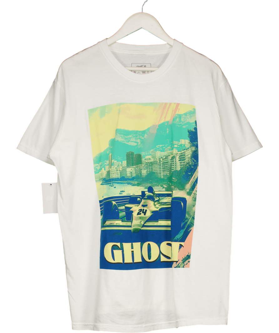ghost White All Gas T Shirt UK L