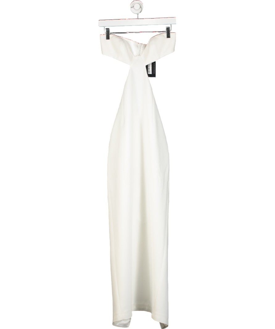 New Arrivals White Strapless Cutout Jumpsuit UK 8