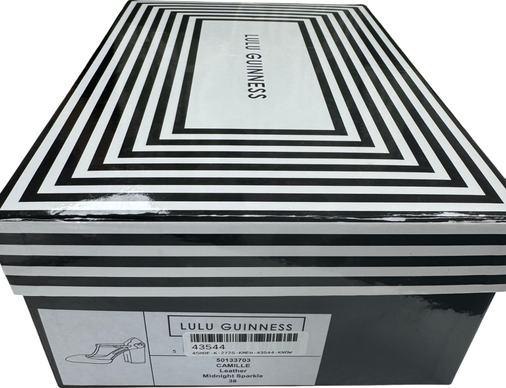 lulu guinness Midnight Blue Sparkle Heels UK 5 EU 38 👠