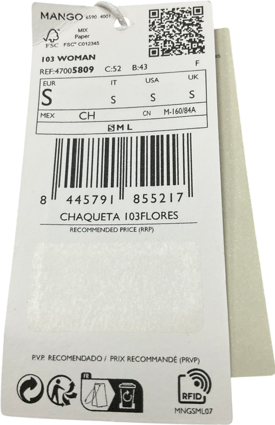 MANGO Pink Reversible Quilted Jacket UK S